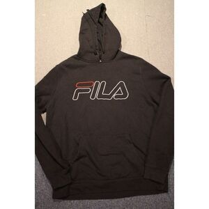 Vintage FILA Black Hoodie - Size Large